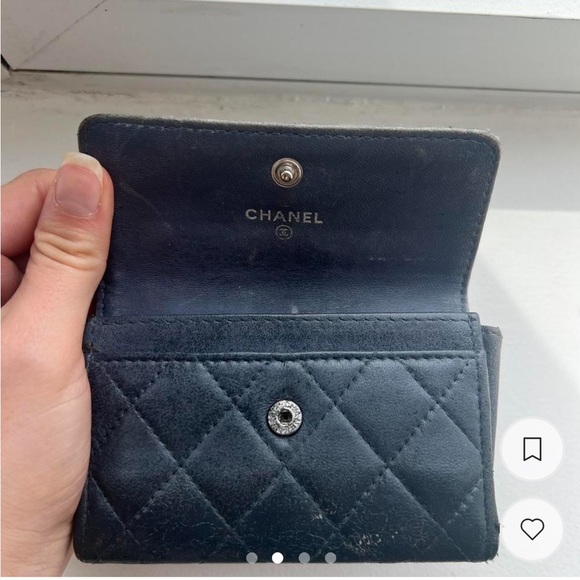 Vintage Chanel Periwinkle Folding Wallet - Picture 2 of 4